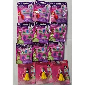 Disney Princess 12pc Lot Ariel Tiana Fashion Accessories Snow White Bag Clips